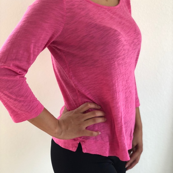 Pink Express top 3/4 sleeve - Picture 2 of 3